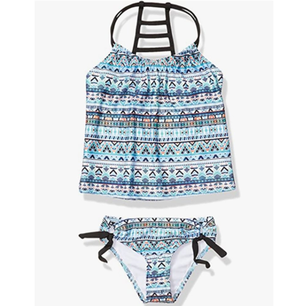 Next Girls' Ladder Back Tankini Top & Tubular Bikini Bottom Swimsuit Set 12
